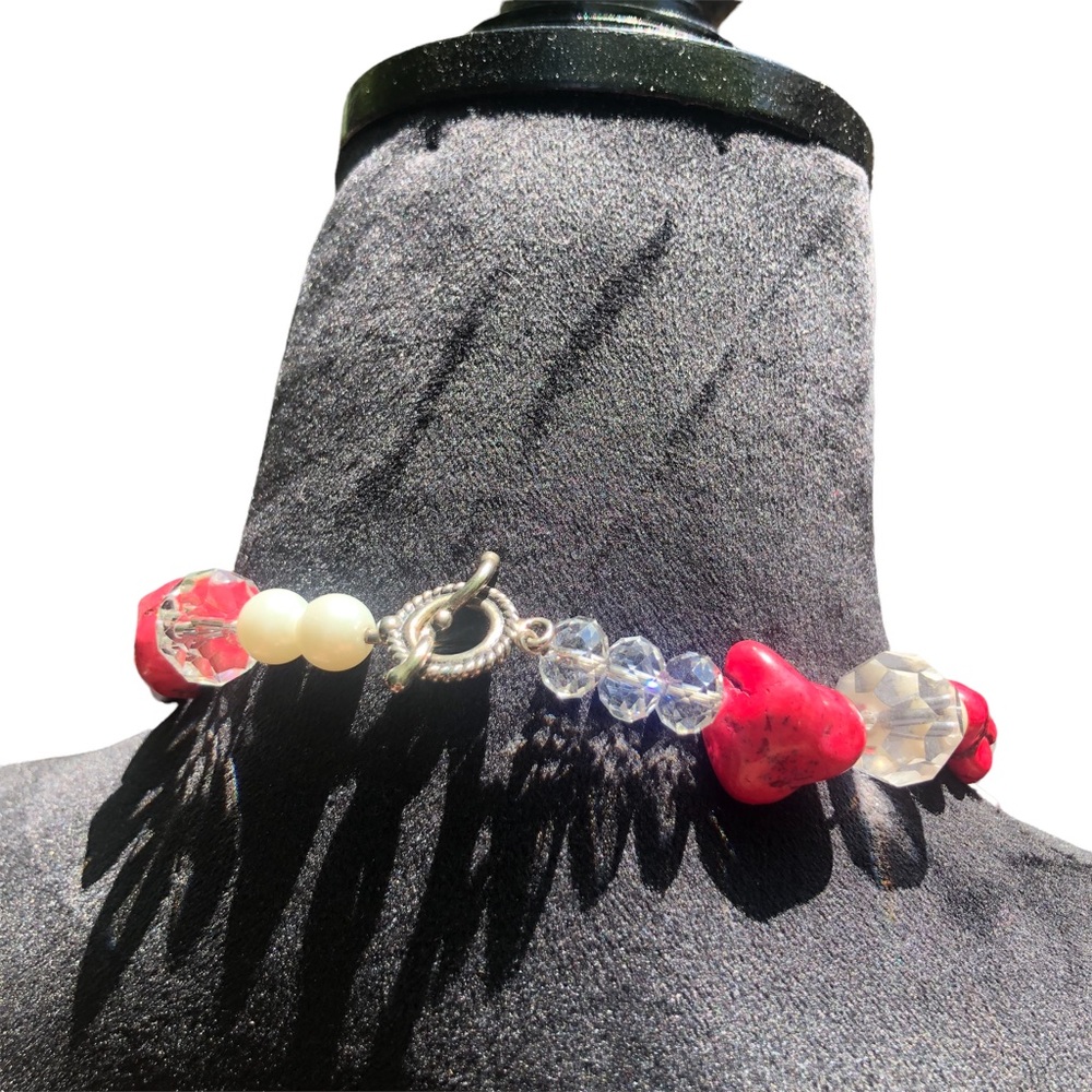 Zebra Religious Cross Bling Statement Collar Necklace - Picture 6 of 9